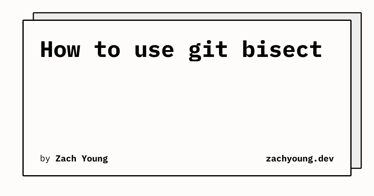 How to use git bisect